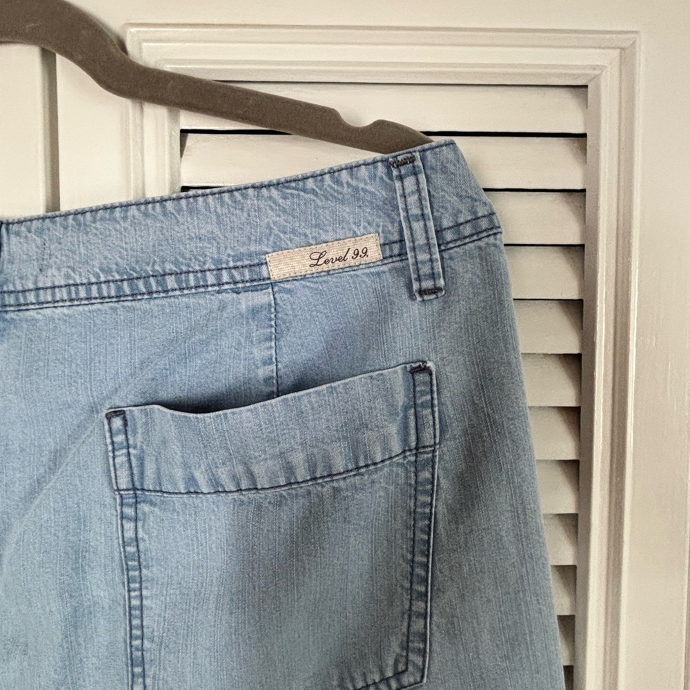 Anthropologie Level 99 Blue Cropped Jeans - Picture 5 of 7
